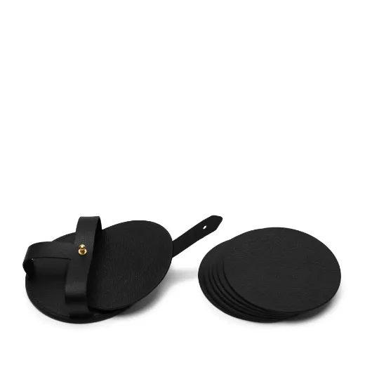 Picture of Modern Round Coasters and Holder 6 Packs