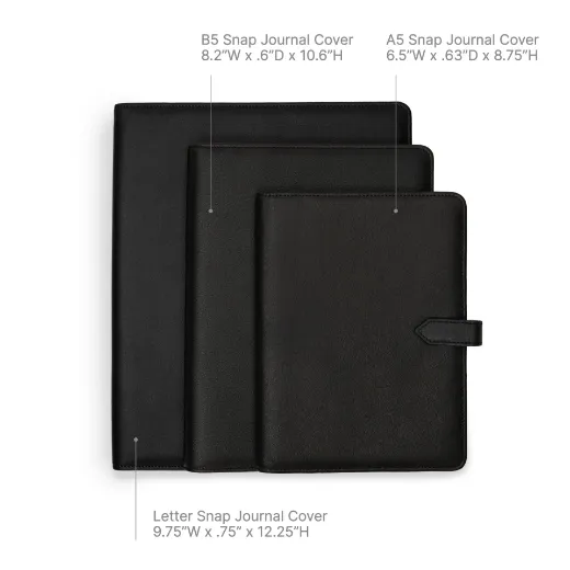 Picture of A5 Leather Spiral Journal with Snap Closure