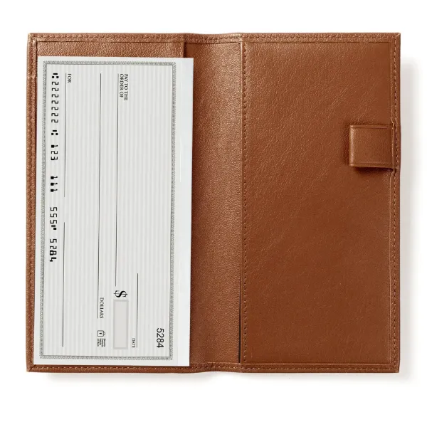 Show details for Slim Checkbook Cover with Divider Picture of Slim Checkbook Cover with Divider